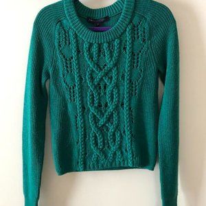 Marc By Marc Jacobs Kelly Green Cable Knit Sweater